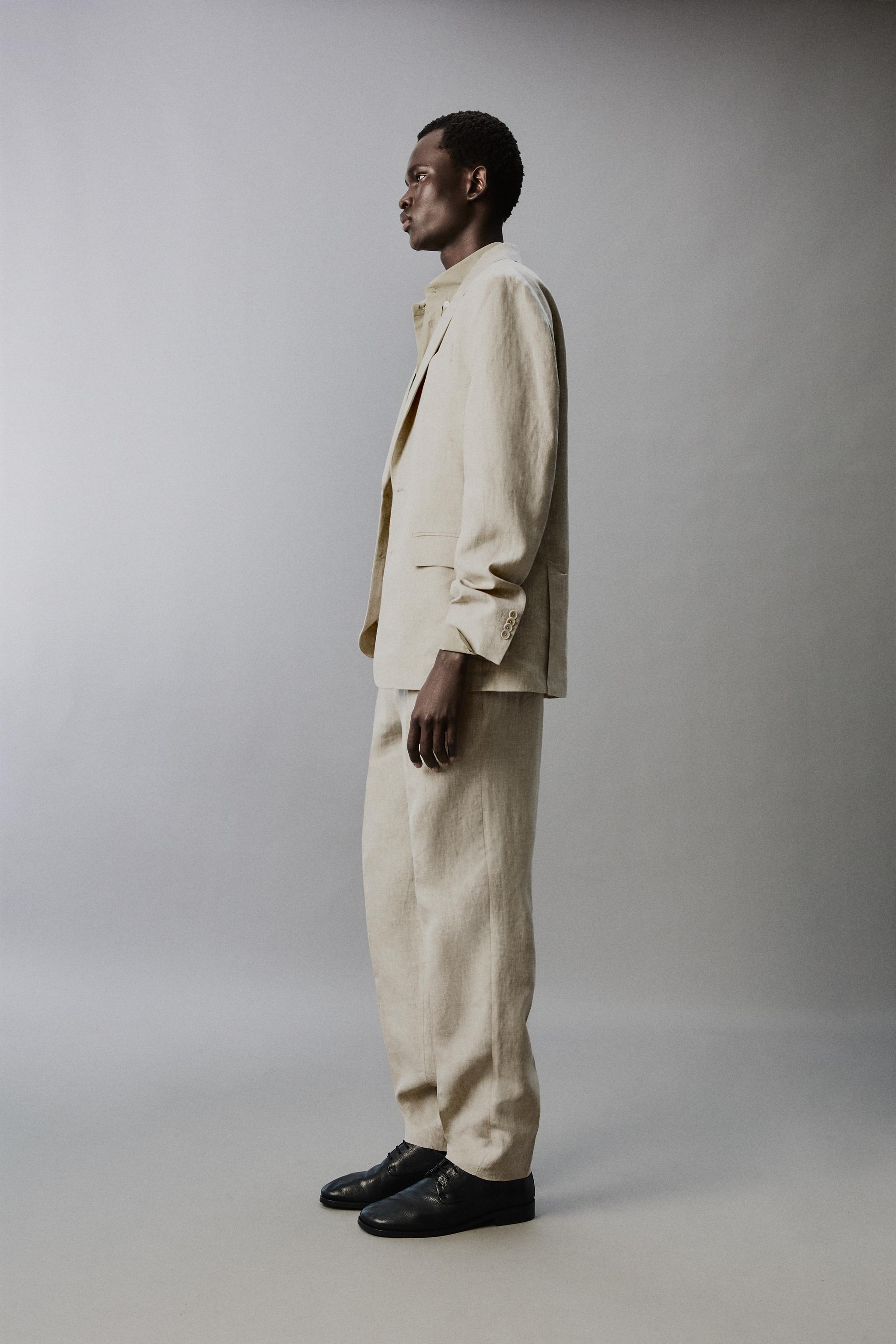 PANTALON DE COSTUME 100% LIN